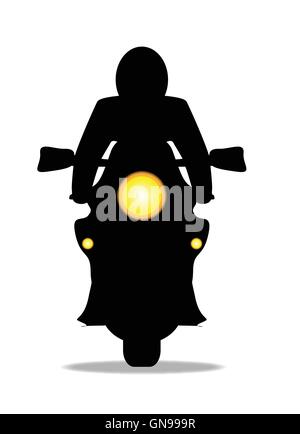 Silhouette Moto Illustration de Vecteur