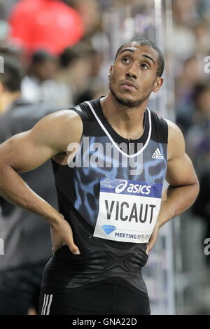 St Denis, Paris, France. Août 27, 2016. Jimmy Vicaut (Fra) 5ème au 100m à la Diamond League au Stade de France, paris saint denis, France © Plus Sport Action/Alamy Live News Banque D'Images