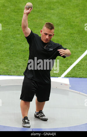 Varsovie, Pologne. Août 28, 2016. Kamila Skolimowska Athlétisme Memorial. Tomasz Majewski (POL), mens shot © putt Plus Sport Action/Alamy Live News Banque D'Images