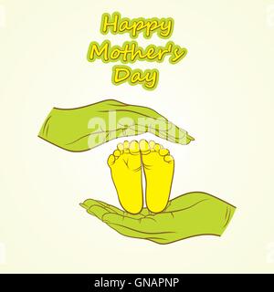 Happy mother's day greeting design Illustration de Vecteur