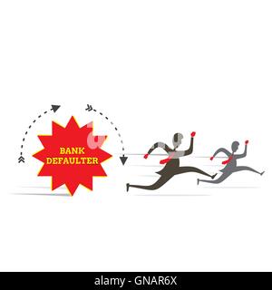 Spike Ball suivez la banque défaillant concept design vector Illustration de Vecteur