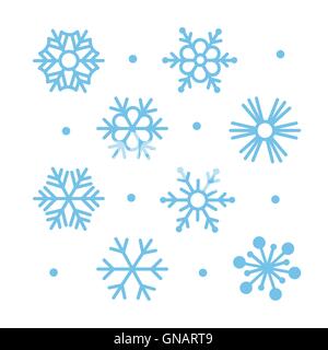 Télévision simples flocons Icon Set Illustration de Vecteur