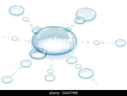 Blue Water Splash Illustration de Vecteur