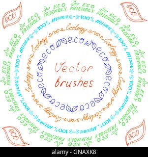 Brosse vecteur - écologique, naturelle, l'écologie, l'Éco Illustration de Vecteur