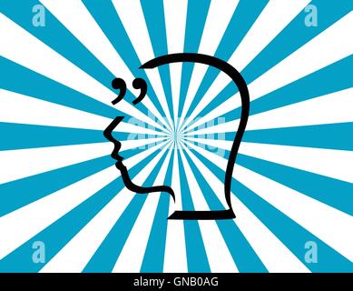 Guillemets avec vecteur ligne fine bulle. concept de référence, infos, témoignages, avis, textbox. isolated on white Illustration de Vecteur