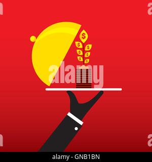 L'usine de l'argent présent sur le bac concept design vector Illustration de Vecteur