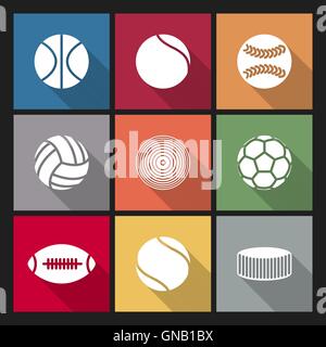 Icônes des balles, vector illustration. Illustration de Vecteur