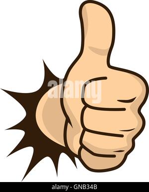 pouces en haut la main Illustration de Vecteur