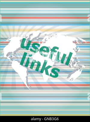 SEO web design concept : liens utiles sur le vecteur de fond numérique guillemets avec ligne fine bulle. concept de citat Illustration de Vecteur