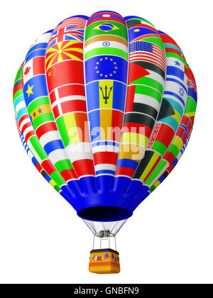 Symbole de la mondialisation un ballon Banque D'Images