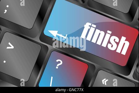 Bouton Terminer sur noir clavier de l'ordinateur internet . vecteur des touches du clavier, bouton du clavier, l'icône de clavier Illustration de Vecteur