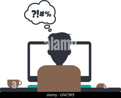 Thème de l'ordinateur programmeur concepteur Illustration de Vecteur