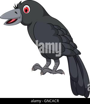 Cute cartoon crow Illustration de Vecteur