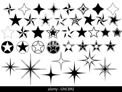 Vector Collection Stars Illustration de Vecteur