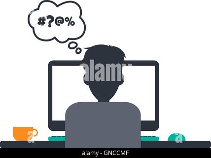 Thème de l'ordinateur programmeur concepteur Illustration de Vecteur