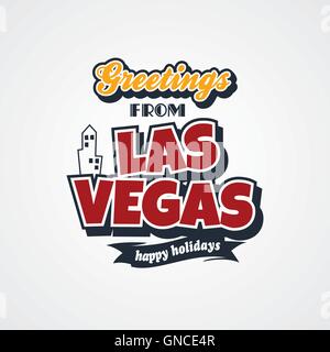 Las Vegas Vacation thème salutations Illustration de Vecteur