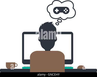 Thème de l'ordinateur programmeur concepteur Illustration de Vecteur