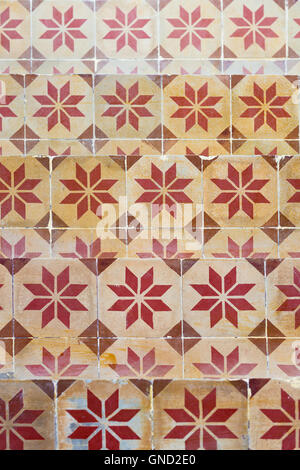 Vintage ancien carreau de sol en couleur. Les modes de l'échelle. Shallow DOF. Banque D'Images