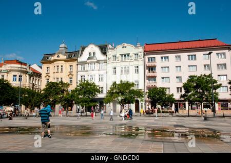 La place Masaryk - Ostrava - République Tchèque Banque D'Images