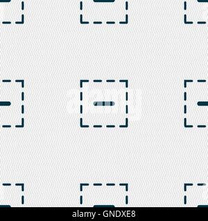 Le signe moins dans une icône carrée signe. Motif géométrique transparente avec la texture. Vector Illustration de Vecteur
