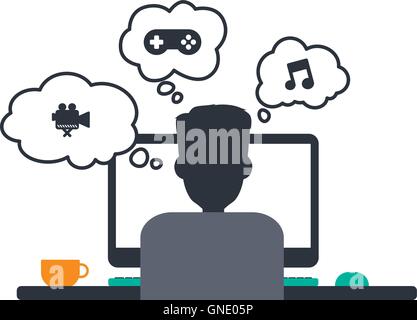 designer programmer computer theme Illustration de Vecteur