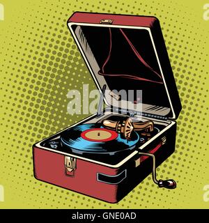 Phonograph vinyl record player Illustration de Vecteur
