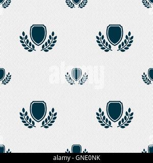 Prix de l'icône vierge médaille signe. Motif géométrique transparente avec la texture. Vector Illustration de Vecteur