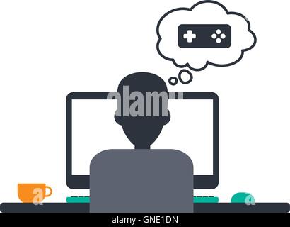 Thème de l'ordinateur programmeur concepteur Illustration de Vecteur