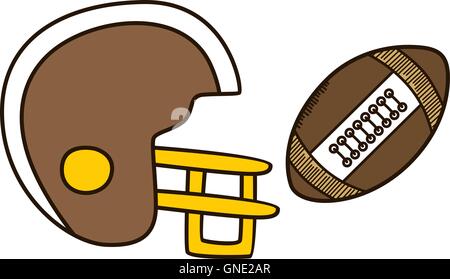 Le football américain cartoon icon theme Illustration de Vecteur
