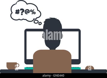 Thème de l'ordinateur programmeur concepteur Illustration de Vecteur