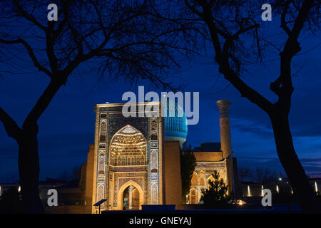 L'Ouzbékistan, Samarkand, Unesco World Heriatge, mausolée Gour Emir Timur (Tombeau) Banque D'Images