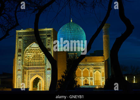 L'Ouzbékistan, Samarkand, Unesco World Heriatge, mausolée Gour Emir Timur (Tombeau) Banque D'Images