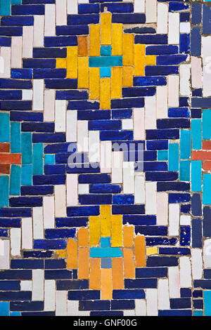 L'Ouzbékistan, de la région de Ferghana, Kokand, capitale du khanat de Kokand, Palais du Khan, Khoudayar Khan, XIX siècle, ce polychrome Banque D'Images