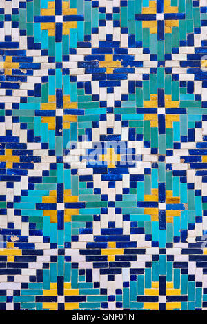 L'Ouzbékistan, de la région de Ferghana, Kokand, capitale du khanat de Kokand, Palais du Khan, Khoudayar Khan, XIX siècle, ce polychrome Banque D'Images