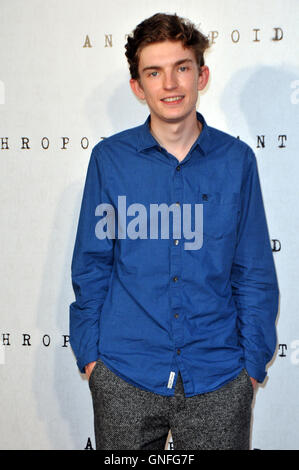 Londres, Royaume-Uni, 30 août 2016, Bill Milner assiste à la première du film 'à' Anthropoïde BFI South Bank. Credit : JOHNNY ARMSTEAD/Alamy Live News Banque D'Images