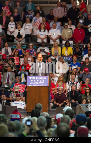 , Everett, Washington, États-Unis. 30 août, 2016. Donald J. Trump pour Eurosport France Président rassemblement à Arena. Crédit : Paul Gordon/Alamy Live News Banque D'Images