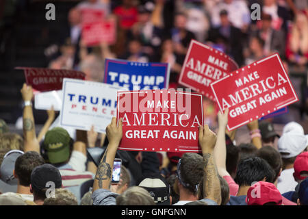 , Everett, Washington, États-Unis. 30 août, 2016. Donald J. Trump pour Eurosport France Président rassemblement à Arena. Crédit : Paul Gordon/Alamy Live News Banque D'Images