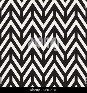 Seamless Vector Chevron motif géométrique des lignes horizontales en ZigZag Illustration de Vecteur