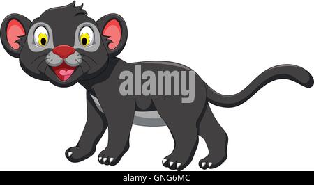 Cute black panther posing Illustration de Vecteur