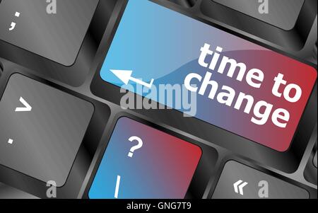 Concept de temps : temps de parole pour changer . Les touches du clavier. vector illustration Illustration de Vecteur