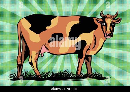 La couleur de la vache à la ferme Illustration de Vecteur