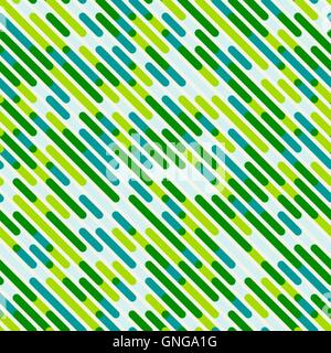 Seamless Vector la superposition de couleurs vert bleu Diagonal Lines Motif de fond Illustration de Vecteur