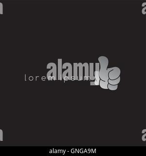 Geste de la main thème logotype signe Illustration de Vecteur