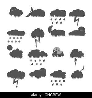 Icônes Météo, vector illustration. Illustration de Vecteur