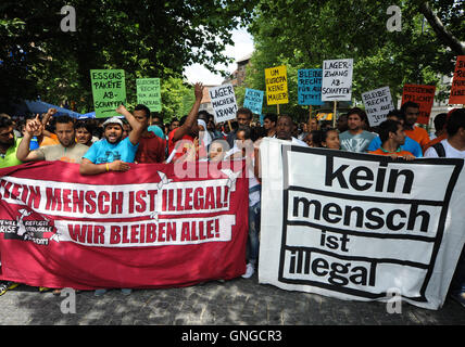 Démontrer les réfugiés à Munich, 2014 Banque D'Images