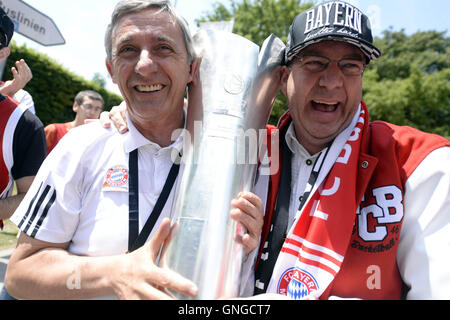 Célébration de l'Championnat de joueurs de basket-ball du Bayern Munich, 2014 Banque D'Images