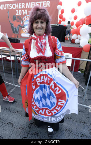 Célébration de l'Championnat de joueurs de basket-ball du Bayern Munich, 2014 Banque D'Images