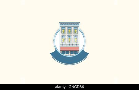 L'icône bâtiment télévision Illustration de Vecteur