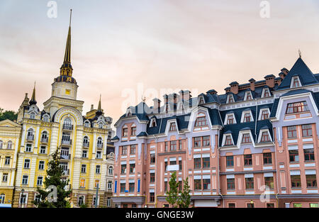 Dans les bâtiments de Kiev Vozdvizhenka - Ukraine Banque D'Images