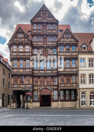 Vieille maison sur la place principale de Hildesheim, Allemagne Banque D'Images